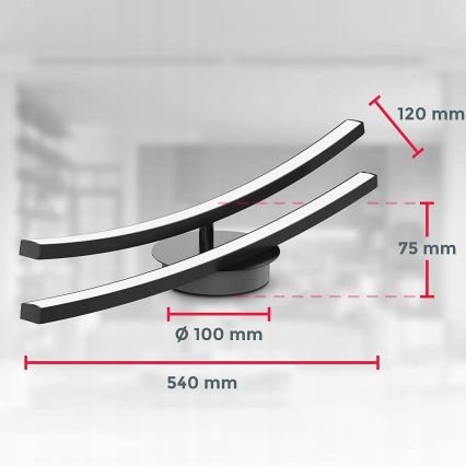 LED stropné svietidlo 2xLED/6W/230V 3000K čierne