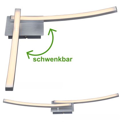 LED Stropné svietidlo 2xLED/6W/230V 3000K matný chróm