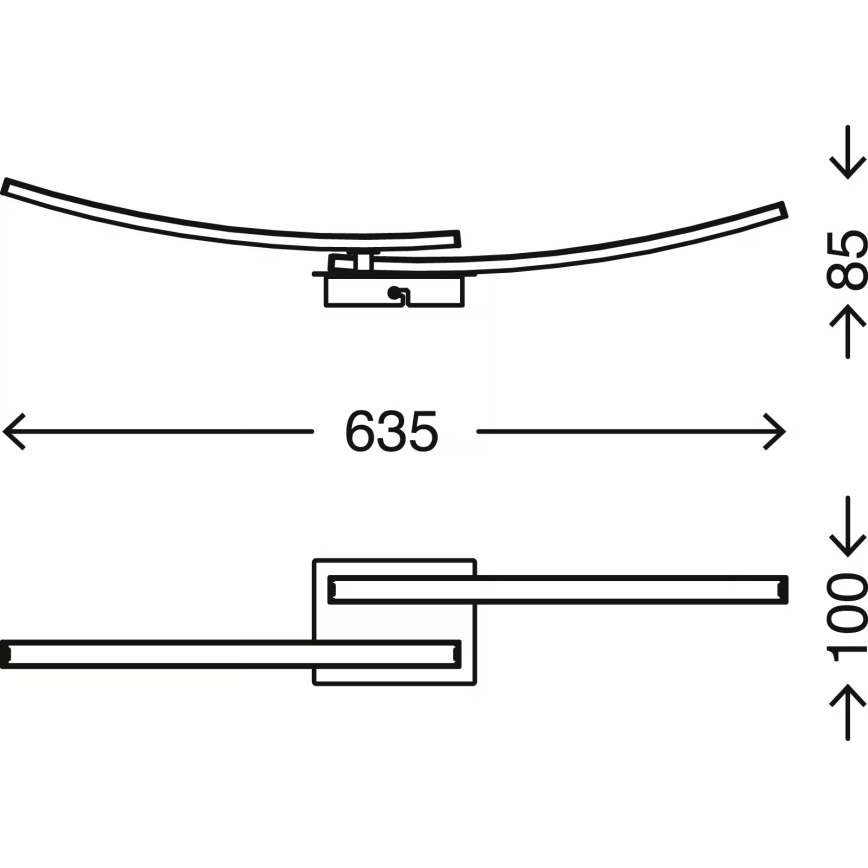 LED Stropné svietidlo 2xLED/6W/230V 3000K matný chróm