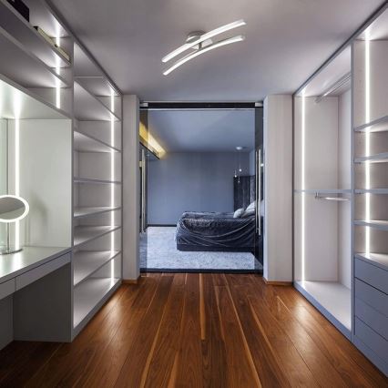 LED stropné svietidlo 2xLED/6W/230V lesklý chróm