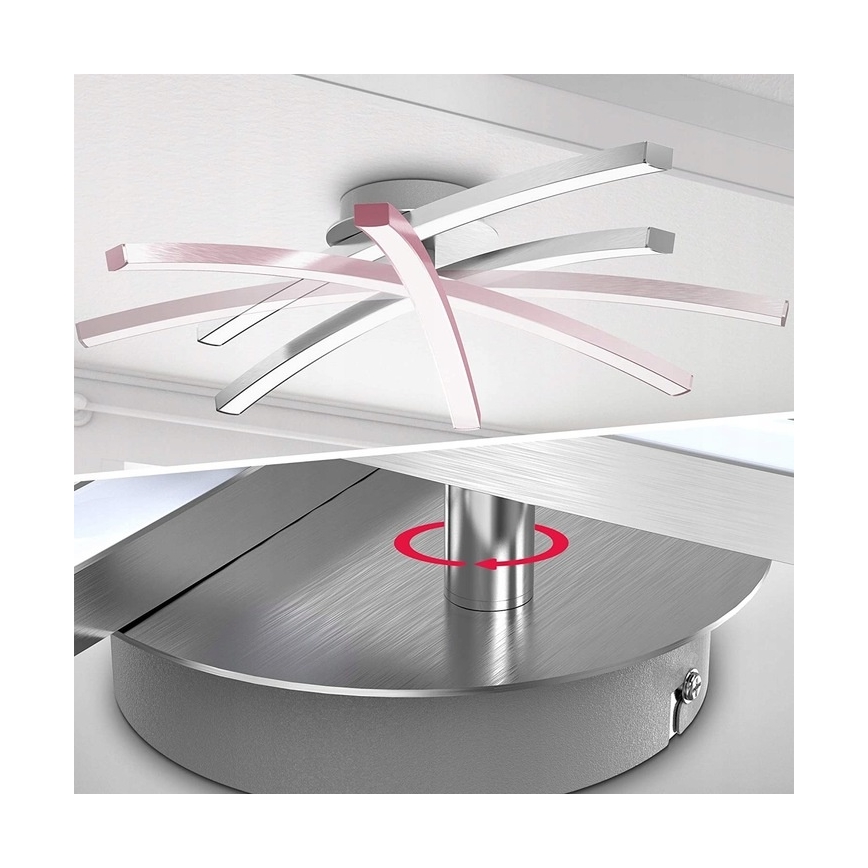 LED stropné svietidlo 2xLED/6W/230V lesklý chróm