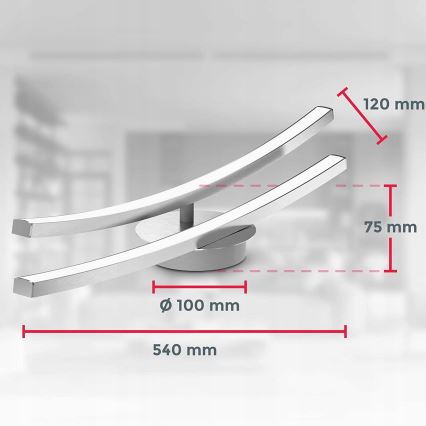 LED stropné svietidlo 2xLED/6W/230V lesklý chróm