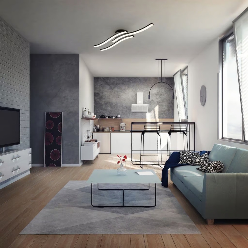 LED stropné svietidlo 3xLED/6W/230V 2700K čierne