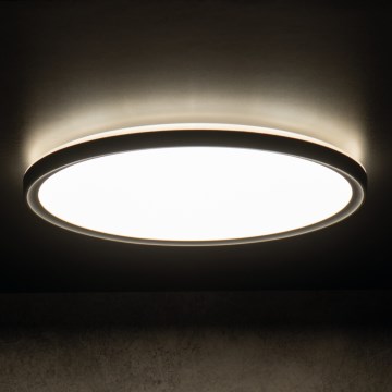 LED stropné svietidlo AZPO LED/18,5W/230V 3000/4000/6000K priemer 29 cm IP54 čierne