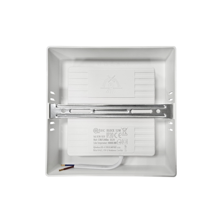 LED Stropné svietidlo BLOCK LED/12W/230V 4000K 16,7x16,7 cm biela