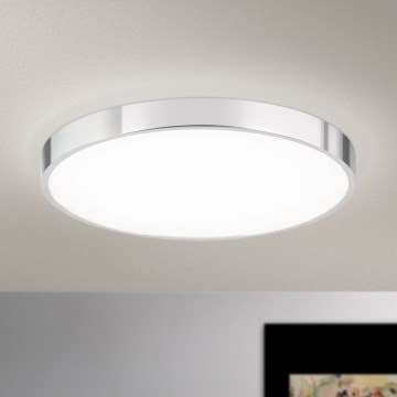 LED Stropné svietidlo BULLY LED/28W/230V pr. 28 cm lesklý chróm