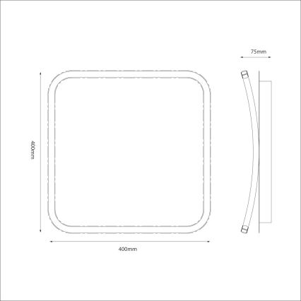 LED stropné svietidlo CALI LED/30W/230V 40x40 cm čierna