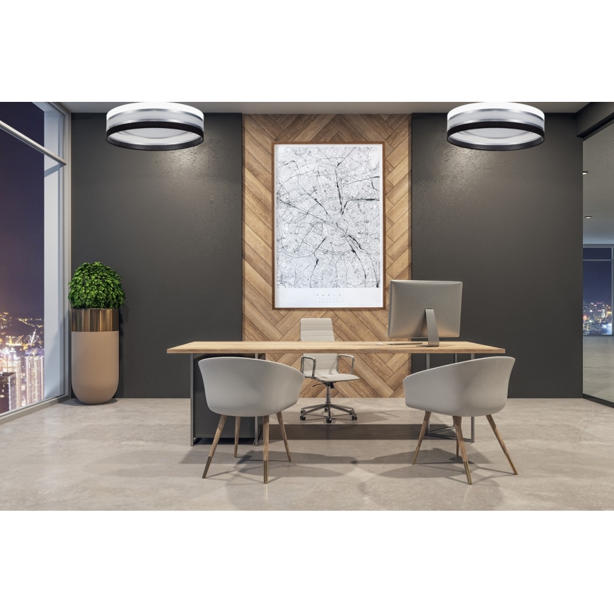 LED Stropné svietidlo CORAL 1xLED/24W/230V čierna/biela
