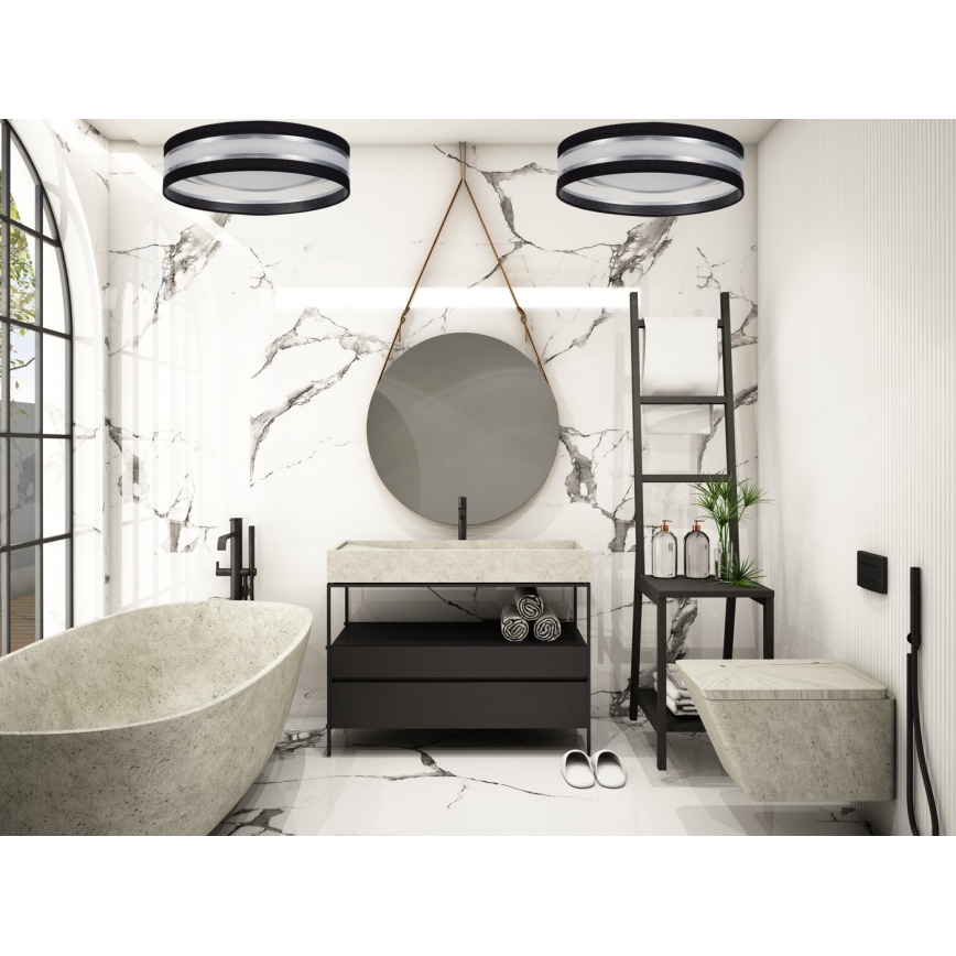 LED Stropné svietidlo CORAL LED/24W/230V čierna/strieborná