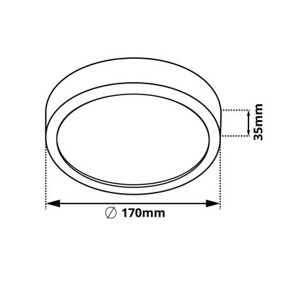 LED Stropné svietidlo DIEGO LED/12W/230V 4000K IP40 pr. 16,5 cm biele