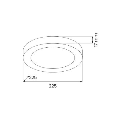 LED stropné svietidlo EVORA LED/18W/230V 3000/4000/6000K pr. 22,5 cm biele