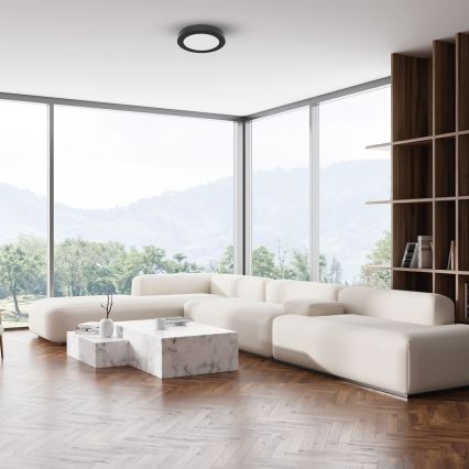 LED stropné svietidlo EVORA LED/6W/230V 3000/4000/6000K priemer 14 cm čierne