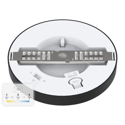 LED stropné svietidlo EVORA LED/6W/230V 3000/4000/6000K priemer 14 cm čierne