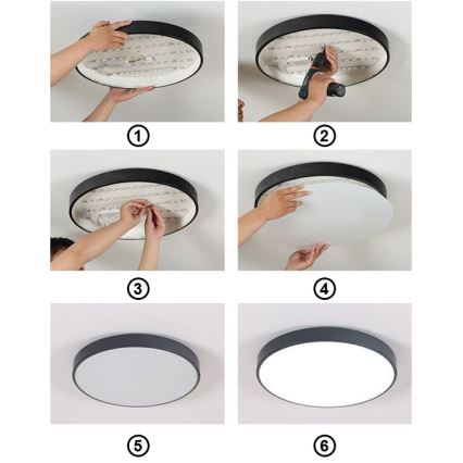 LED Stropné svietidlo FELIZ LED/30W/230V 4000K pr. 30 cm čierna