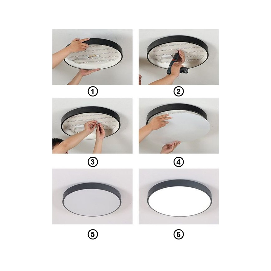 LED Stropné svietidlo FELIZ LED/30W/230V 4000K pr. 30 cm čierna