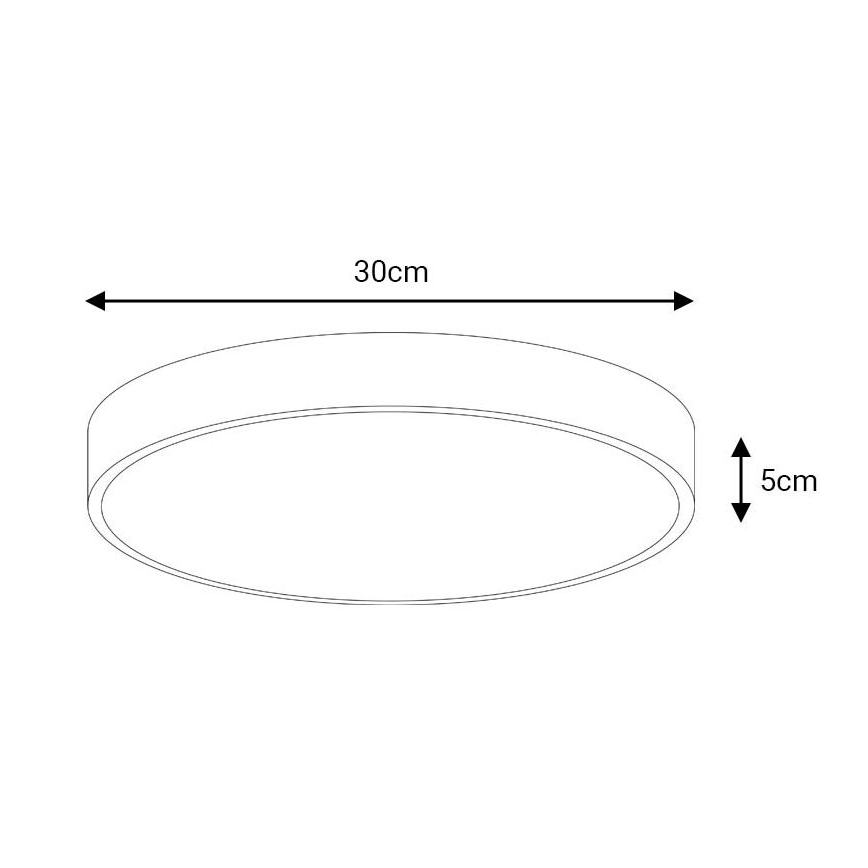 LED Stropné svietidlo FELIZ LED/30W/230V 4000K pr. 30 cm čierna