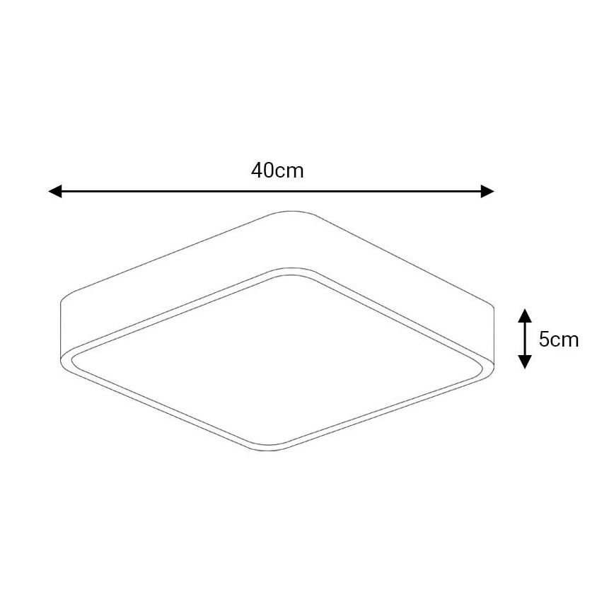 LED Stropné svietidlo FELIZ LED/40W/230V 4000K 40x40 cm čierna