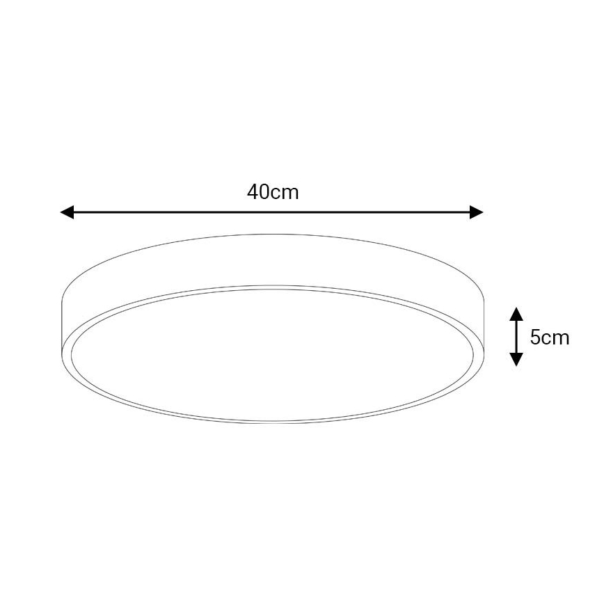 LED Stropné svietidlo FELIZ LED/40W/230V 4000K pr. 40 cm čierna