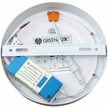 LED Stropné svietidlo FENIX LED/12W/230V 2900/3900/5800K pr. 16,8 cm biela