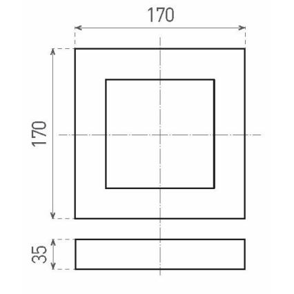 LED Stropné svietidlo FENIX LED/12W/230V 3800K 17 cm