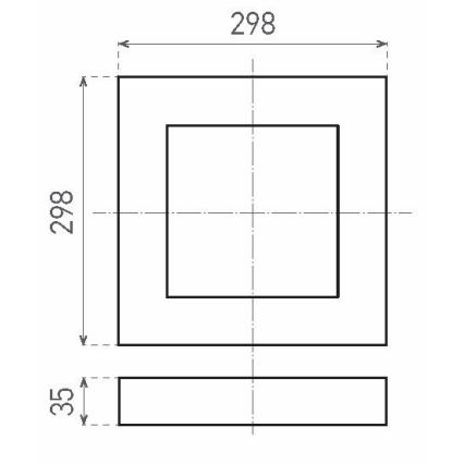 LED Stropné svietidlo FENIX LED/24W/230V 3800K 29,8 cm snehovo biela