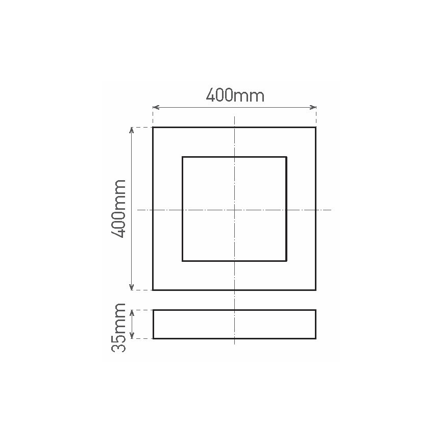 LED Stropné svietidlo FENIX LED/32W/230V 3800K 40 cm