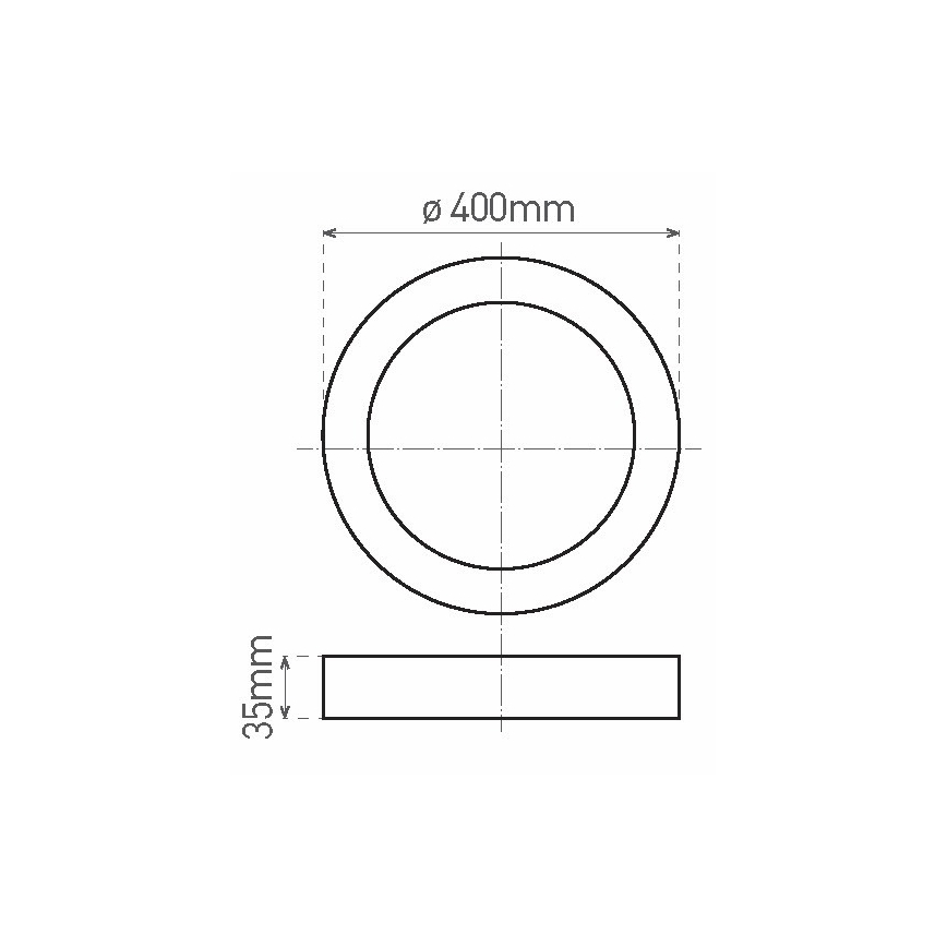 LED Stropné svietidlo FENIX LED/32W/230V 3800K pr. 40 cm
