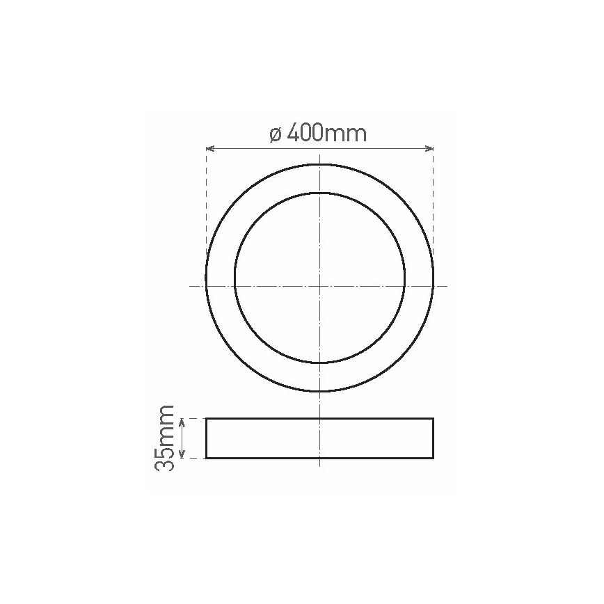 LED Stropné svietidlo FENIX LED/32W/230V 3800K pr. 40 cm snehovo biela