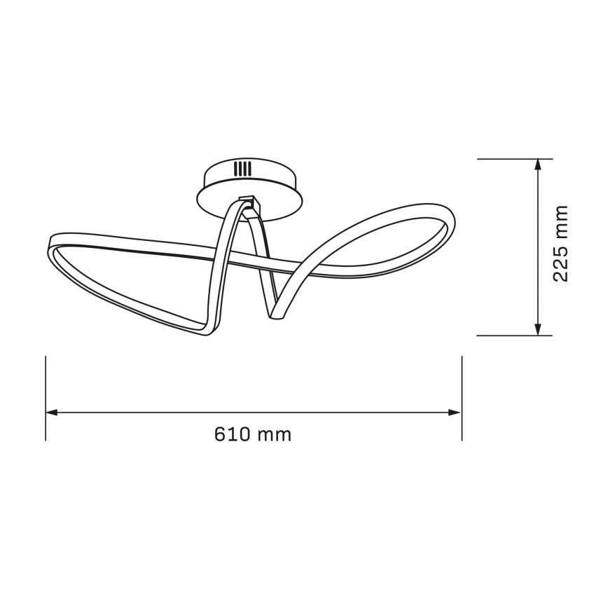 LED stropné svietidlo FLAVIA LED/33W/230V 24x61 cm čierna