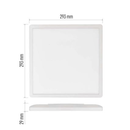 LED Stropné svietidlo FLORI LED/18W/230V 4000K biela 29x29 cm