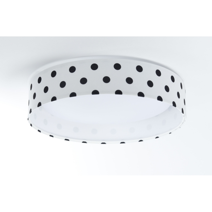 LED Detské stropné svietidlo GALAXY KIDS LED/24W/230V bodky biela/čierna