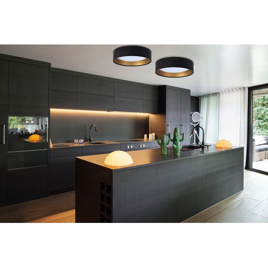 LED stropné svietidlo GALAXY LED/24W/230V pr. 44 cm čierna/zlatá