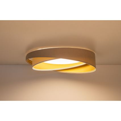 LED stropné svietidlo GALAXY MODERN LED/24W/230V pr. 55 cm béžová/biela/zlatá