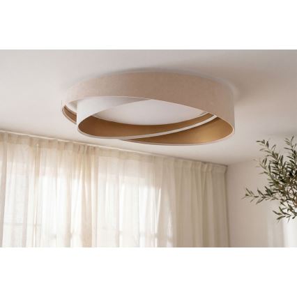 LED stropné svietidlo GALAXY MODERN LED/24W/230V pr. 55 cm béžová/biela/zlatá