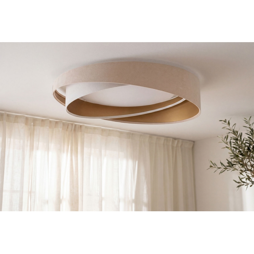 LED stropné svietidlo GALAXY MODERN LED/24W/230V pr. 55 cm béžová/biela/zlatá