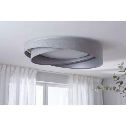 LED stropné svietidlo GALAXY MODERN LED/24W/230V pr. 55 cm sivá/strieborná