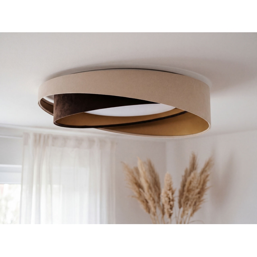 LED stropné svietidlo GALAXY MODERN LED/24W/230V priemer 55 cm béžová/hnedá/zlatá