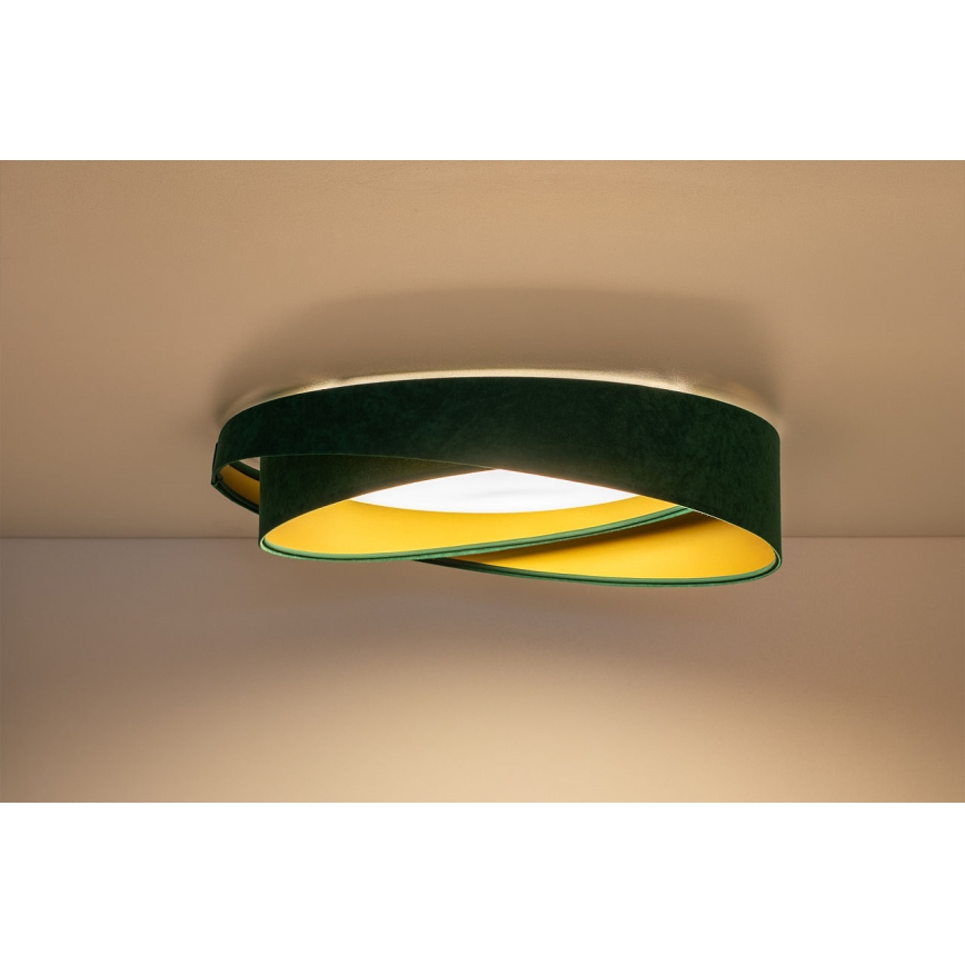 LED stropné svietidlo GALAXY MODERN LED/24W/230V, priemer 55 cm, zelená/zlatá