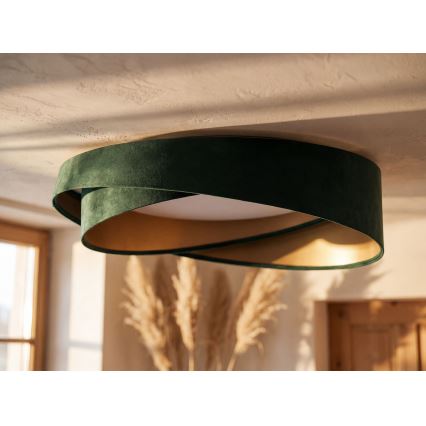 LED stropné svietidlo GALAXY MODERN LED/24W/230V, priemer 55 cm, zelená/zlatá