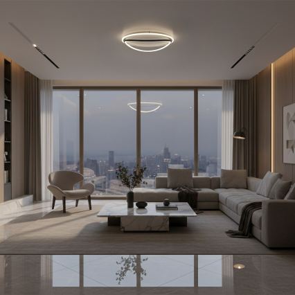 LED stropné svietidlo HALO LED/38W/230V priemer 50 cm čierna