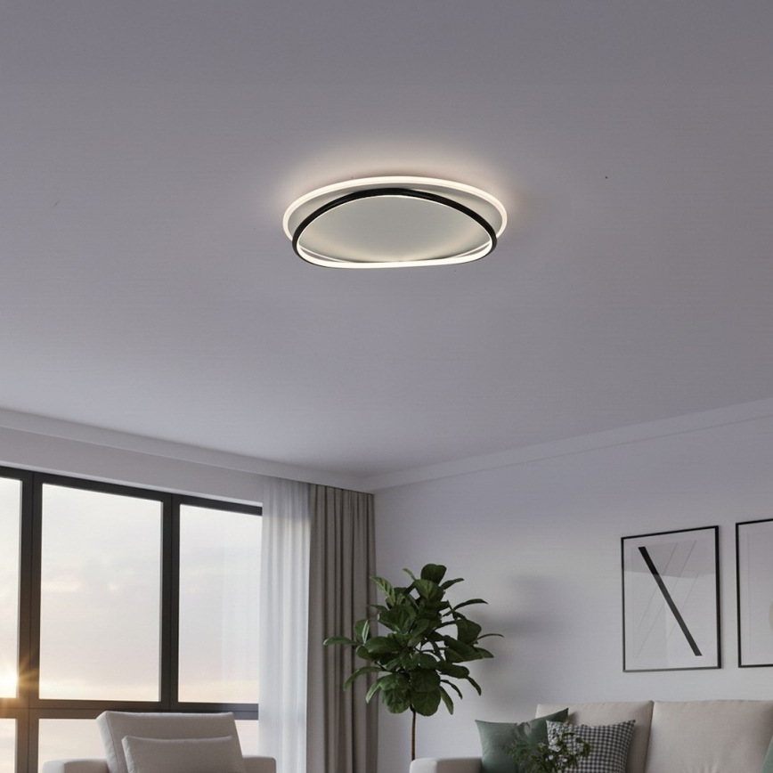 LED stropné svietidlo HALO LED/38W/230V priemer 50 cm čierna
