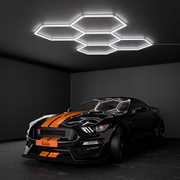 LED stropné svietidlo HEXAGON LED/192W/85-265V 6500K 298x209 cm CRI 90 IP54 biela