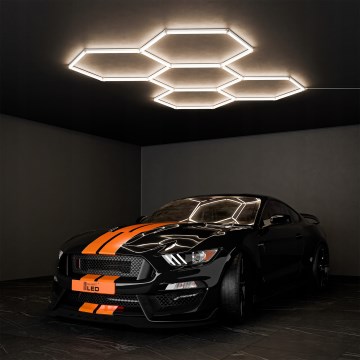 LED Stropné svietidlo HEXAGON LED/240W/85-265V 4000K 298x209 cm CRI 90 IP54 biela