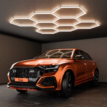 LED Stropné svietidlo HEXAGON LED/280W/85-265V 4000K 313x298 cm CRI 90 IP54 biela