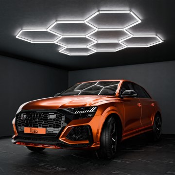 LED stropné svietidlo HEXAGON LED/350W/85-265V 4000K 313x298 cm CRI 90 IP54 biela