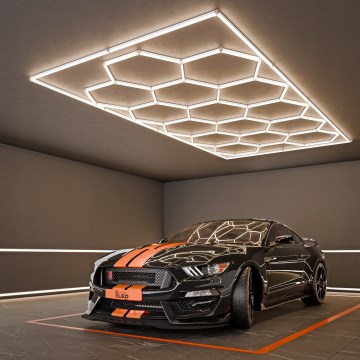 LED stropné svietidlo HEXAGON LED/696W/85-265V 4000K 484x243 cm CRI 90 IP44 biela