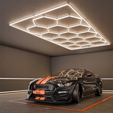 LED Stropné svietidlo HEXAGON LED/696W/85-265V 4000K 484x243 cm CRI 90 IP54 biela