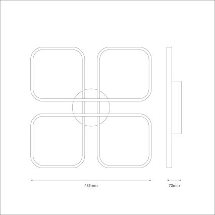 LED stropné svietidlo HIDALGO LED/40W/230V čierne