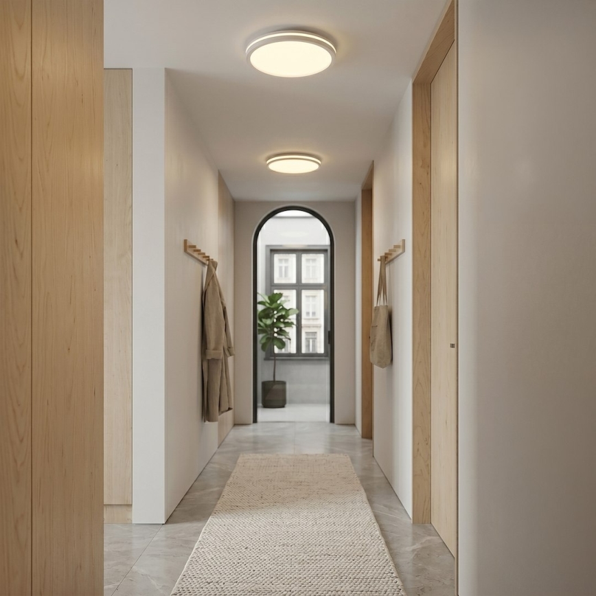 LED stropné svietidlo HUGO LED/12/18/24W/230V 3000/4000/6500K priemer 30 cm IP54 biela
