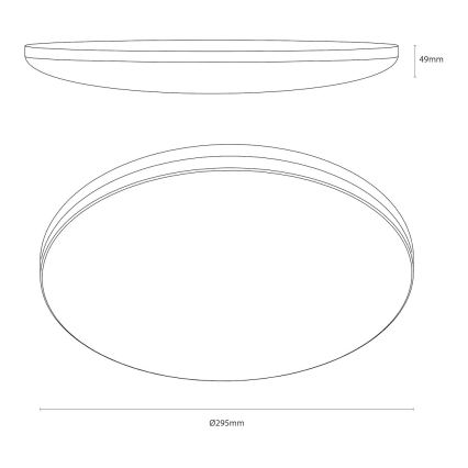 LED stropné svietidlo HUGO LED/12/18/24W/230V 3000/4000/6500K priemer 30 cm IP54 biela